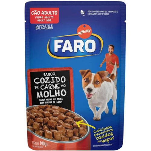 Sachê Faro para Cães Adultos Sabor Carne 85g