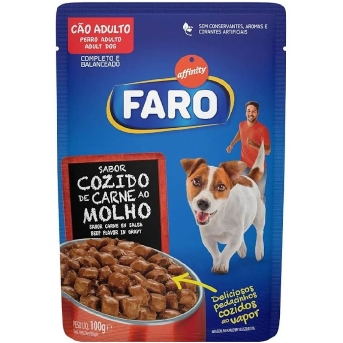 Sachê Faro para Cães Adultos Sabor Carne 85g