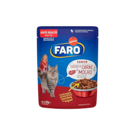 Sachê Faro para Gatos Adultos Sabor Carne 85g