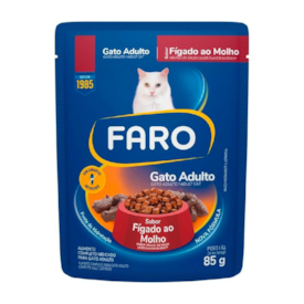 Sachê Faro para Gatos Adultos Sabor Fígado 85g