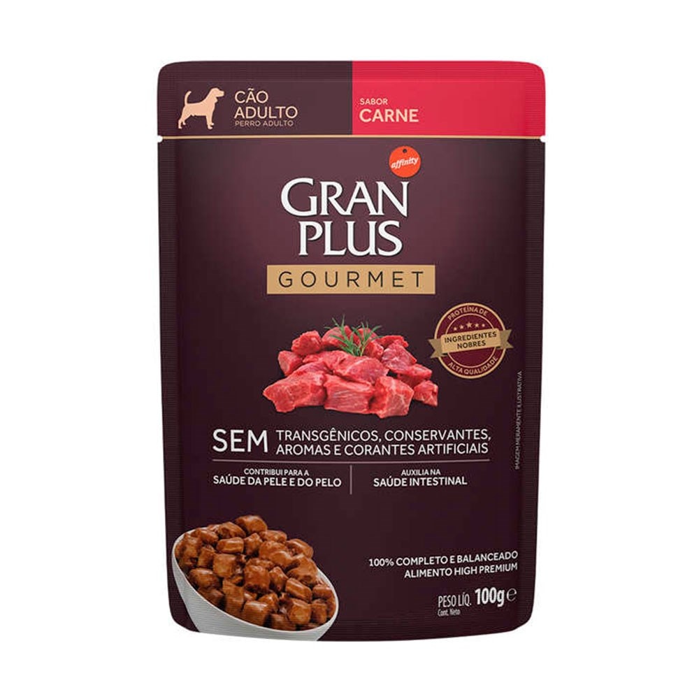 Sachê Gran Plus Gourmet para Cães Adultos Sabor Ovelha 100g