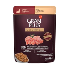 Sachê Gran Plus Gourmet para Gatos Filhotes Sabor Frango 85g
