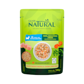 Sachê Guabi Natural para Cães Adultos Sabor Frango, Cereais e Vegetais 100g