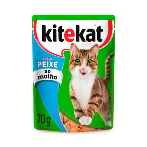 Sachê Kitekat Gatos Adultos Peixe ao Molho 70g