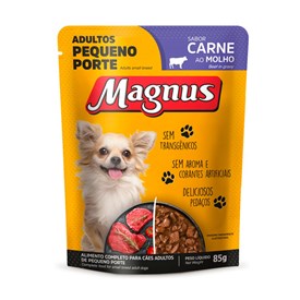Sachê Magnus para Cães Adultos Pequeno Porte Sabor Carne ao Molho 85g