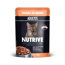 Sachê Nutrive Select para Gatos Adultos Sabor Salmão ao Molho 85 g