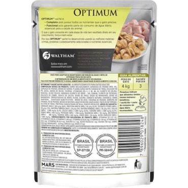 Sachê Optimum Sabor Frango para Gatos Adultos 85g  - imagem adicional