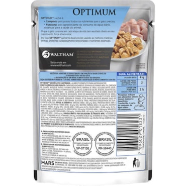 Sachê Optimum Sabor Frango para Gatos Castrados 85g  - imagem adicional