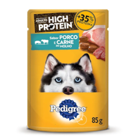 Sachê Pedigree High Protein para Cães Adultos Sabor Porco 85g