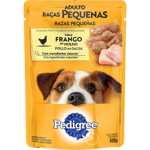 Sachê Pedigree para Cães Adultos de Raças Pequenas Sabor Frango ao Molho 100 g