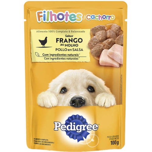 Sachê Pedigree para Cães Filhotes Sabor Frango ao Molho 100g