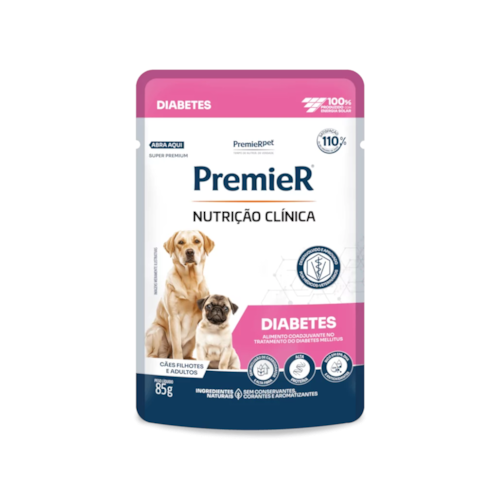 Sachê PremieR Nutrição Clínica Diabetes Cães Adultos e Filhotes 85 g