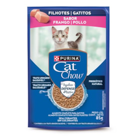 Sachê Purina Cat Chow Gatos Filhotes Sabor Frango ao Molho 85g