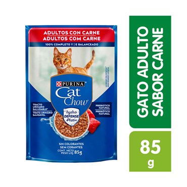 Sachê Purina Cat Chow para Gatos Adultos Sabor Carne 85 g