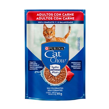 Sachê Purina Cat Chow para Gatos Adultos Sabor Carne 85 g
