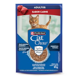 Sachê Purina Cat Chow para Gatos Adultos Sabor Carne 85 g