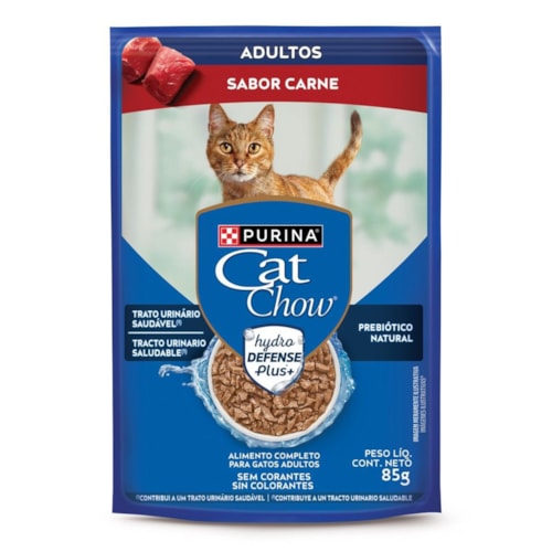 Sachê Purina Cat Chow para Gatos Adultos Sabor Carne 85 g