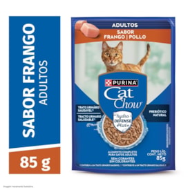 Sachê Purina Cat Chow para Gatos Adultos Sabor Frango 85 g - imagem adicional