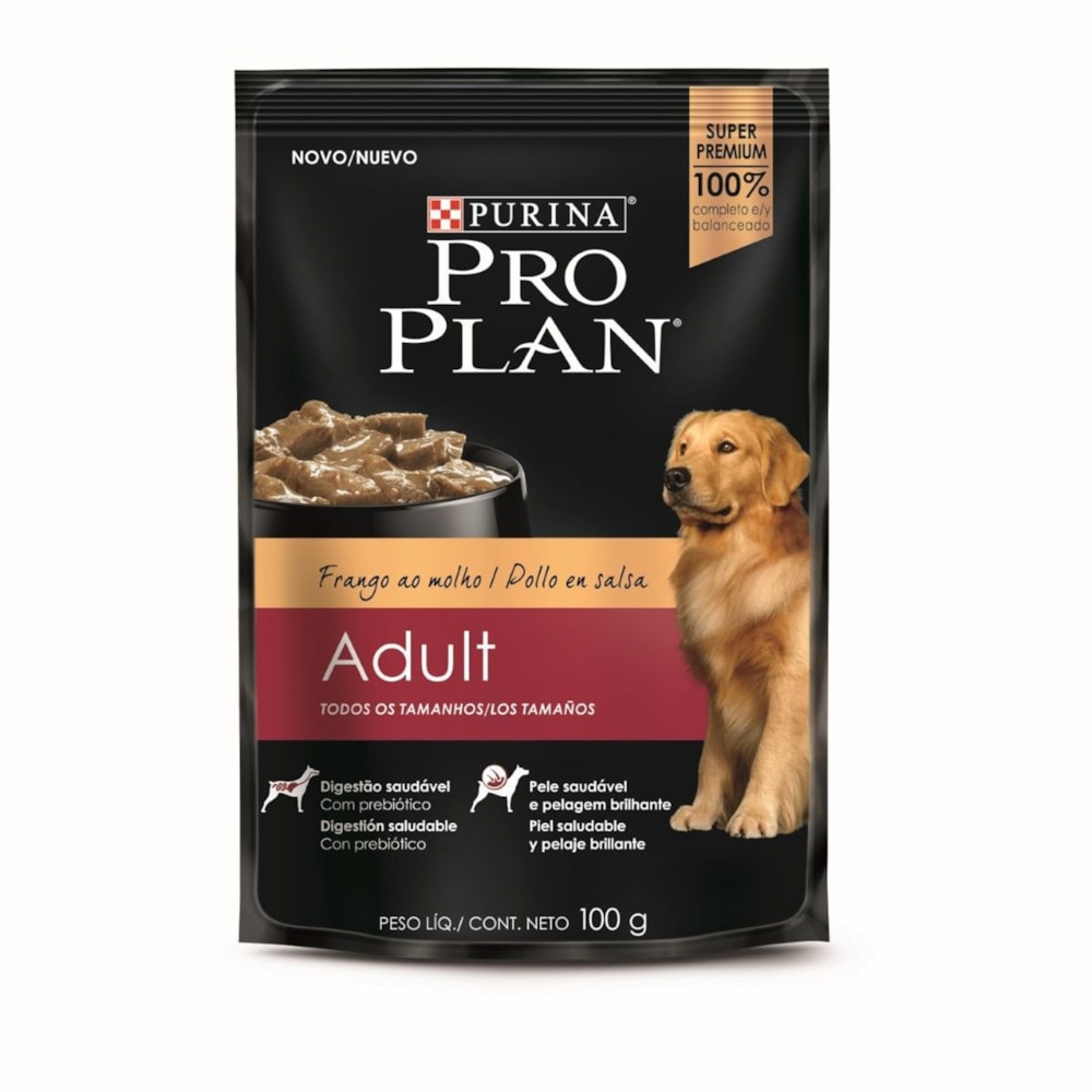 Sachê Purina Pro Plan para Cães Adultos Sabor Frango 100g