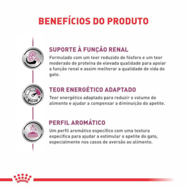 Sachê Ração Royal Canin Vet Diet Feline Renal para Gatos 85g - imagem adicional