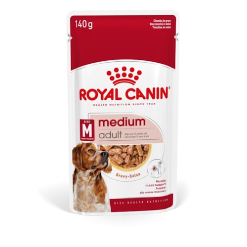 Sachê Royal Canin para Cães Adultos Raças Médias 140g