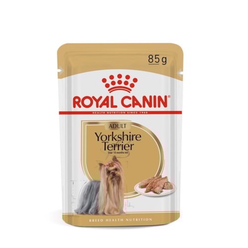 Sachê Royal Canin para Yorkshire Terrier Adultos Pelagem Saudável 85g