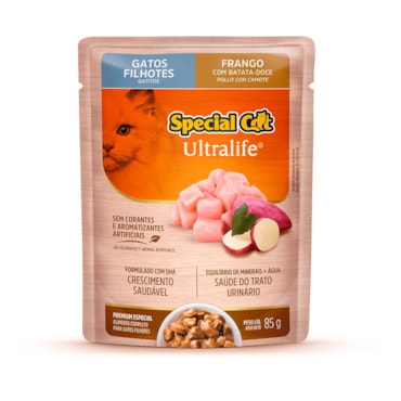 Sachê Special Cat Ultralife para Gatos Filhotes Sabor Frango ao Molho 85g