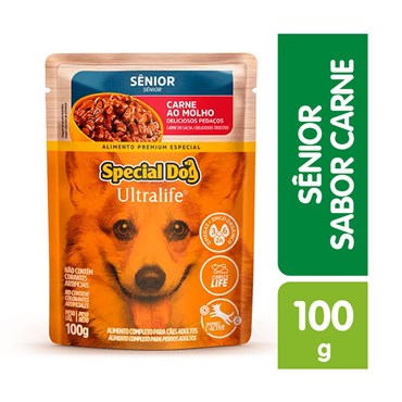 Sachê Special Dog para Cães Sênior Sabor Carne ao Molho 100 g