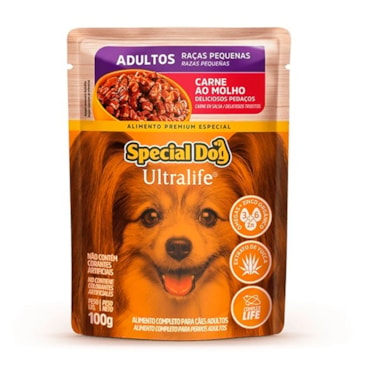 Sachê Special Dog Ultralife para Cães Adultos de Raças Pequenas Sabor Carne ao Molho 100 g - imagem adicional