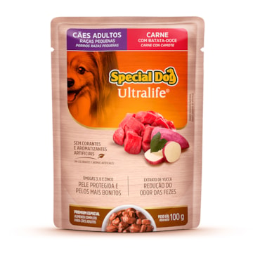 Sachê Special Dog Ultralife para Cães Adultos de Raças Pequenas Sabor Carne ao Molho 100 g