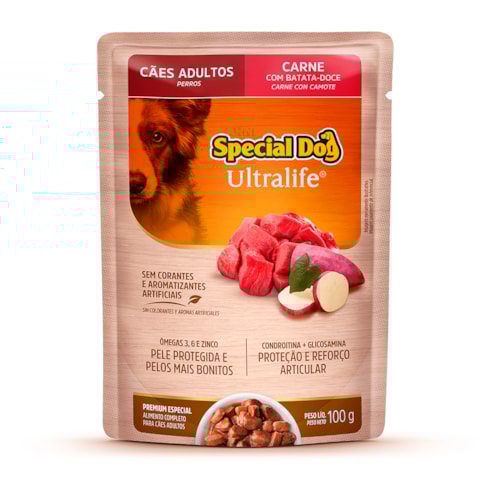 Sachê Special Dog Ultralife para Cães Adultos Sabor Carne ao Molho 100 g