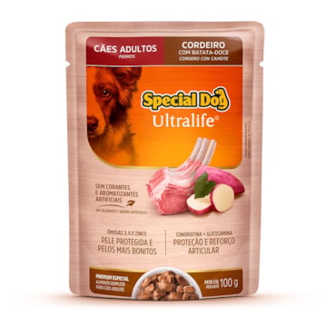 Sachê Special Dog Ultralife para Cães Adultos Sabor Cordeiro e Batata Doce 100 g - imagem adicional