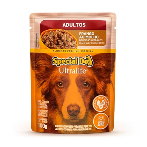 Sachê Special Dog Ultralife para Cães Adultos Sabor Frango ao Molho 100 g