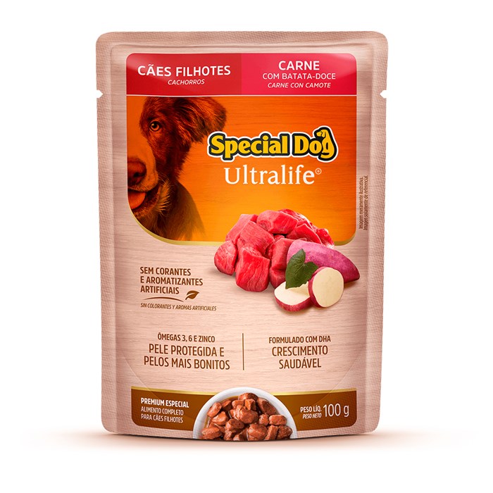 Sachê Special Dog Ultralife para Cães Filhotes Sabor Carne ao Molho 100 g