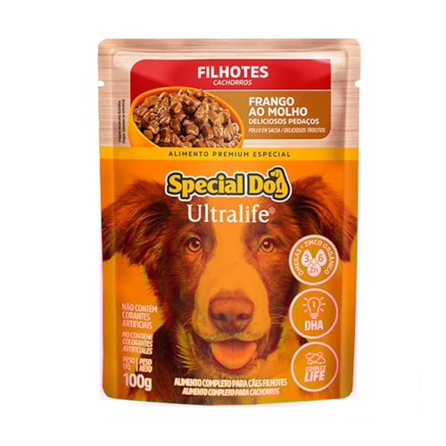 Sachê Special Dog Ultralife para Cães Filhotes Sabor Frango ao Molho 100 g