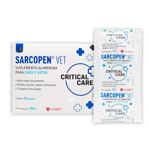 Sarcopen Vet Suplemento Alimentar para Cães e Gatos 10g Avert 30 Sachês