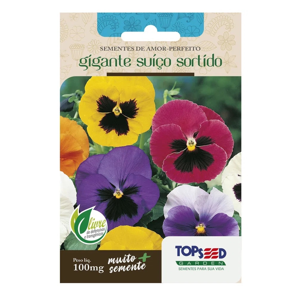 Semente Amor Perfeito Gigante Suíço Sortido Topseed 100mg