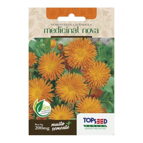 Semente Calêndula Medicinal Nova Topseed 200mg