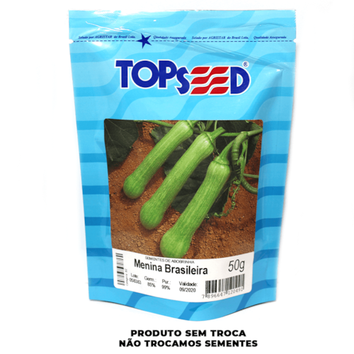 Semente de Abobrinha Menina Brasileira Topseed 50g 