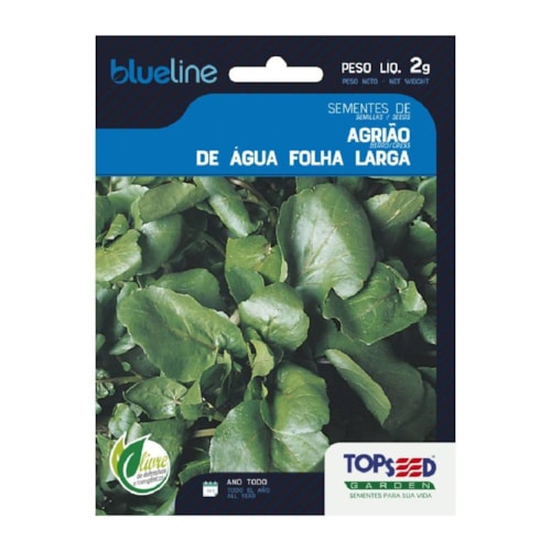 Semente de Agrião de Água Folha Larga Topseed 2g 
