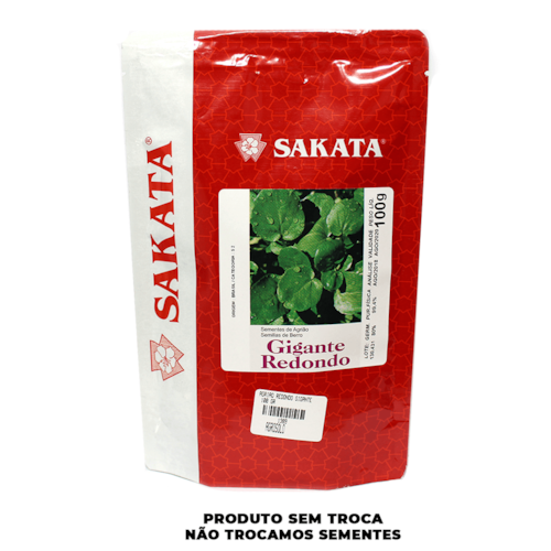 Semente de Agrião Redondo Gigante Sakata 100g 