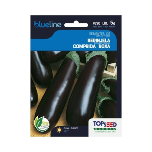 Semente de Berinjela Comprida Roxa Topseed 5g 