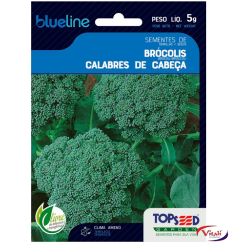 Semente de Brócolis de Cabeça 10g - Topseed L045