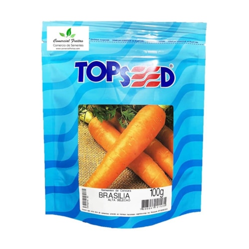 Semente de Cenoura Brasília Alta Seleção Topseed 100g