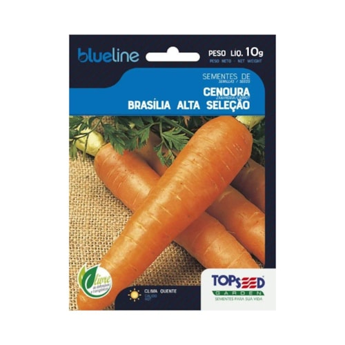 Semente de Cenoura Brasília Alta Seleção Topseed 10g 