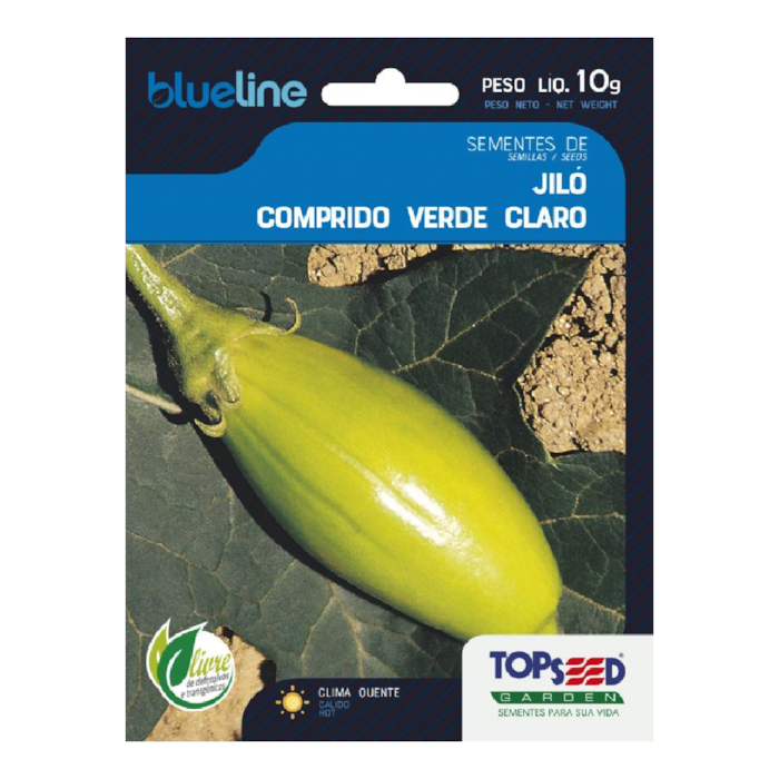 Semente de Jiló Comprido Verde Claro 10G - Topseed L059