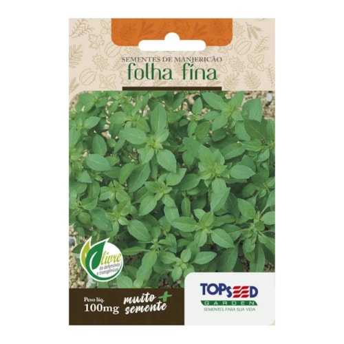 Semente de Manjericão Folha Fina Topseed 100mg 