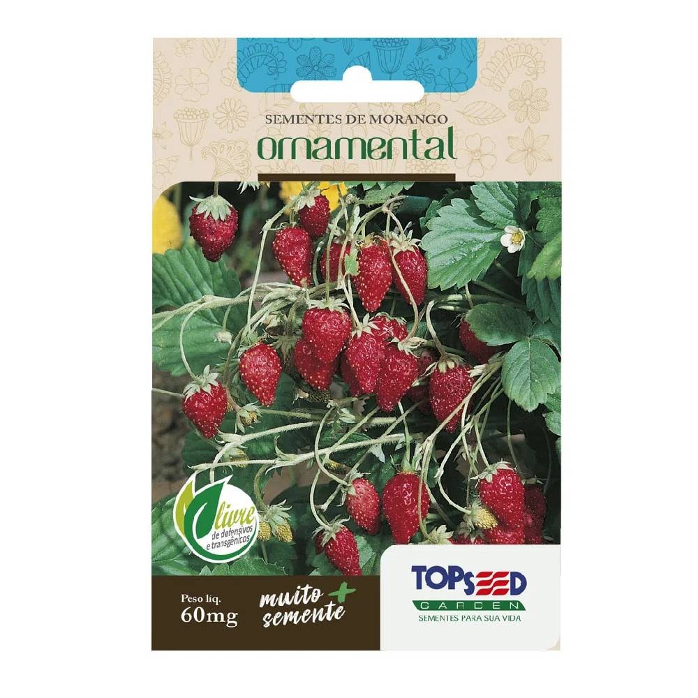 Semente de Morango Ornamental Topseed 60mg