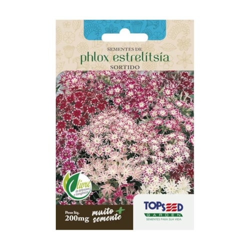 Semente de Phlox Estrelista Sortido Topseed 200mg 