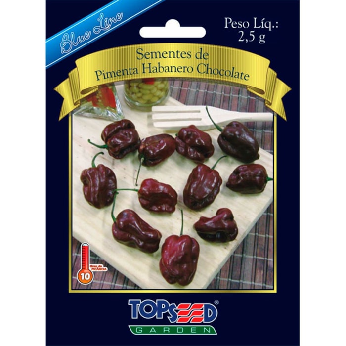 Semente de Pimenta Habanero Chocolate Topseed 2,5g Com o Melhor Preço